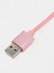 Розовый плетеный зарядный кабель на iPhone, зарядка Lightning, 1 и 2 м