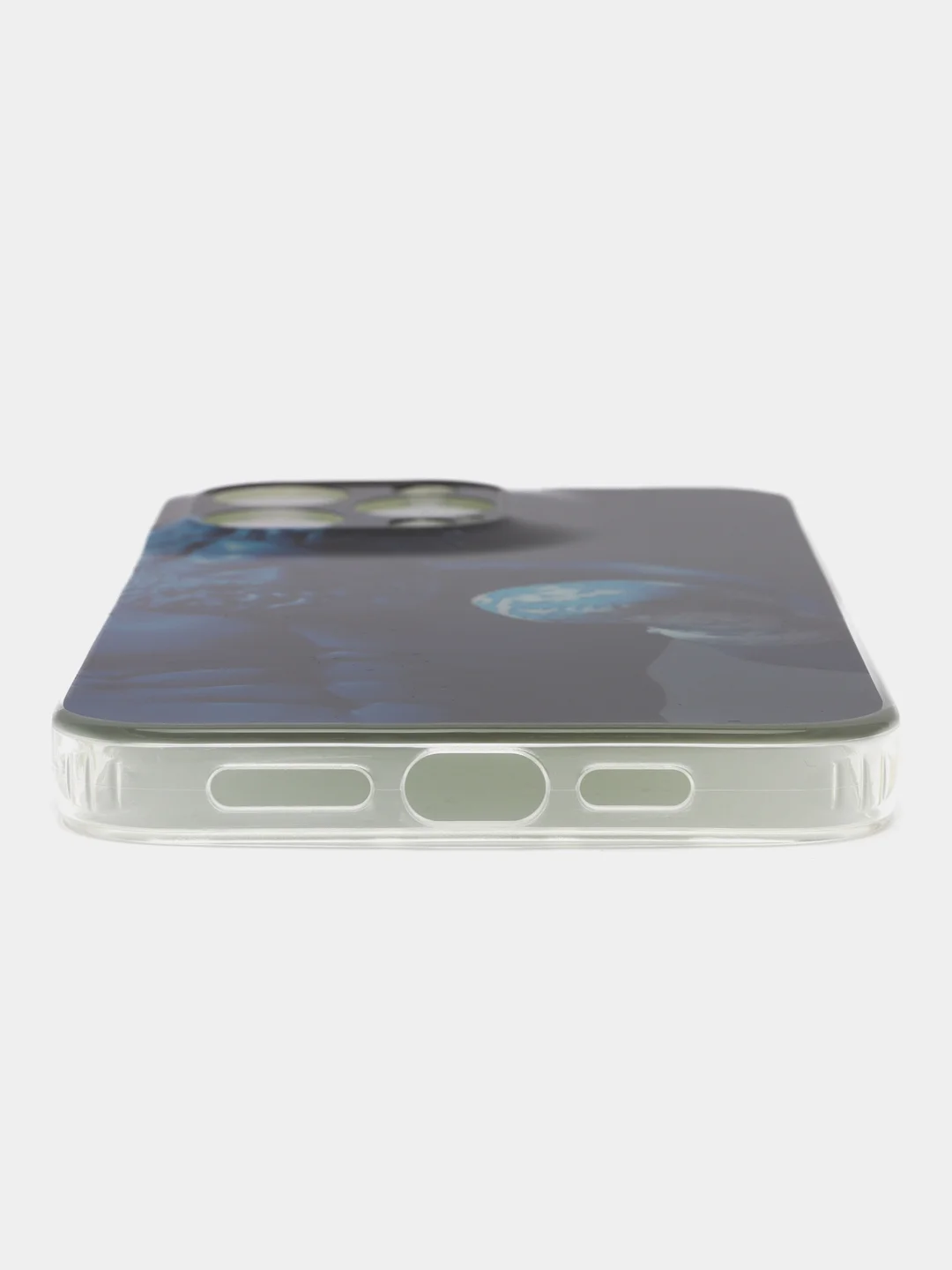 Голубой чехол на iPhone 14, 14 Pro, 14 Plus, 14 Pro Max, с рисунком и защитой камеры