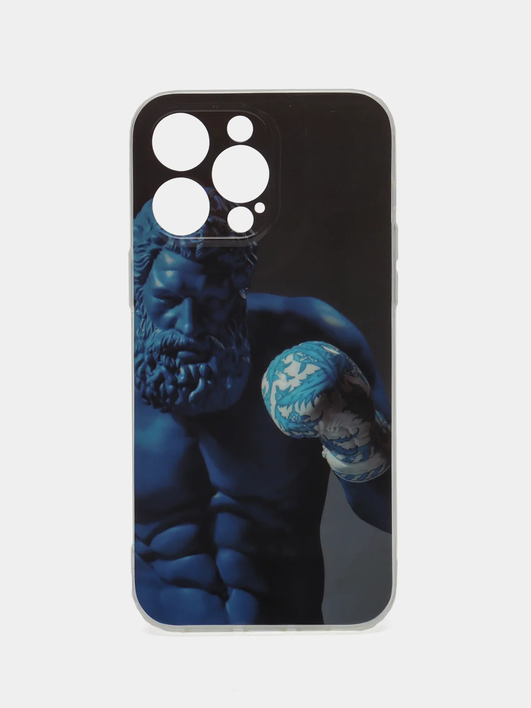 Голубой чехол на iPhone 14, 14 Pro, 14 Plus, 14 Pro Max, с рисунком и защитой камеры