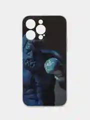 Голубой чехол на iPhone 14, 14 Pro, 14 Plus, 14 Pro Max, с рисунком и защитой камеры