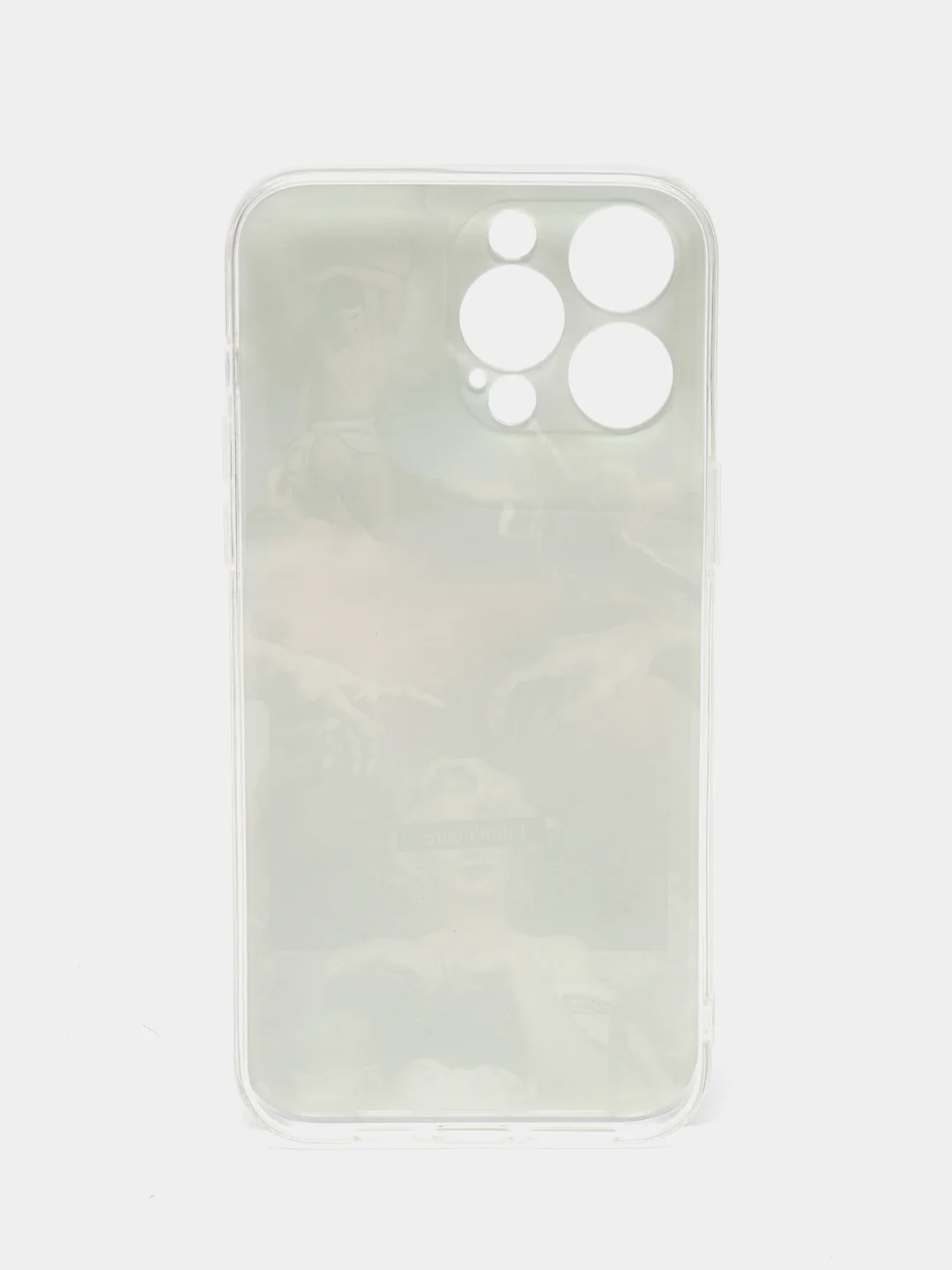Бежевый чехол на iPhone 14, 14 Pro, 14 Plus, 14 Pro Max, с рисунком и защитой камеры