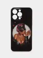 Красный чехол на iPhone 14, 14 Pro, 14 Plus, 14 Pro Max, с рисунком и защитой камеры