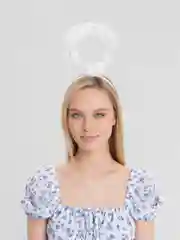 Белый ободок карнавальный