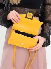 Желтый сумка женская, из экокожи