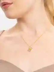 Аметистовый цепочка женская на шею, медицинская сталь