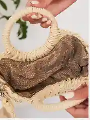 Сумка соломенная, плетеная, пляжная