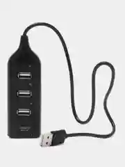 Черный разветвитель 4 в 1 USB HUB