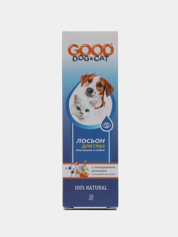 Лосьон Good Dog&Cat для глаз кошек и собак с экстрактом ромашки и янтарной кислотой, 30 мл