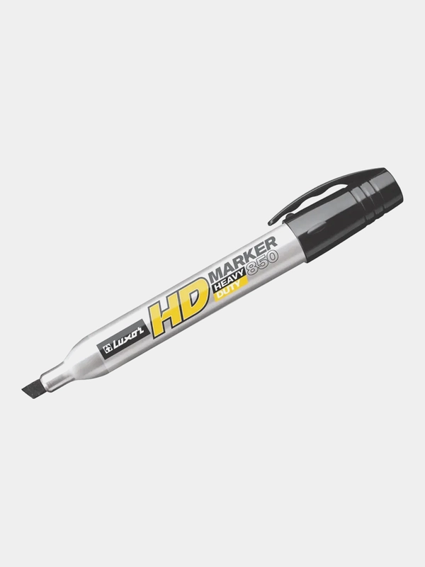 Маркер перманентный промышленный Luxor "Heavy Duty 850" черный, скошенный, 3-7мм