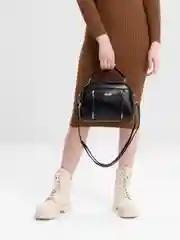 Черный сумка женская через плечо, искусственная кожа