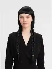 Парик с двумя косичками из сериала Wednesday (Венсдэй)