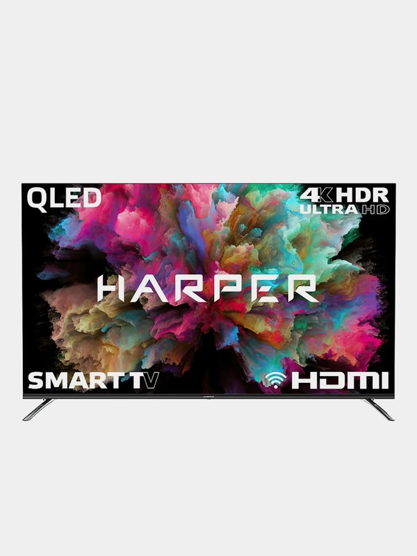 Телевизор Harper 55Q850TS, 4K, Ultra HD, с QLED, Smart TV, Wi-Fi, 55", Android 11
