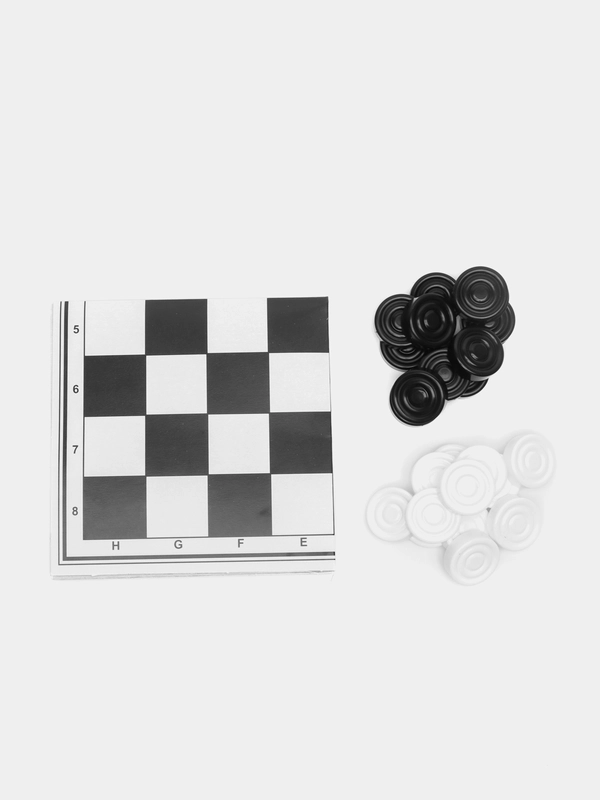 Настольная игра Шашки, с полем(картонная доска)