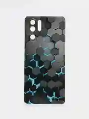 Бирюзовый силиконовый чехол на Huawei P30 Pro / Хуавей P30 Pro прозрачный, с рисунком, защита камеры