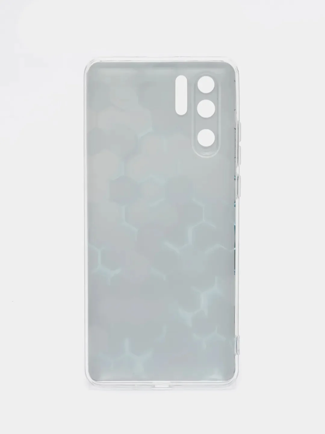 Бирюзовый силиконовый чехол на Huawei P30 Pro / Хуавей P30 Pro прозрачный, с рисунком, защита камеры