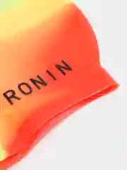 Горчичный шапочка для плавания Ronin детская силиконовая, градиентные расцветки