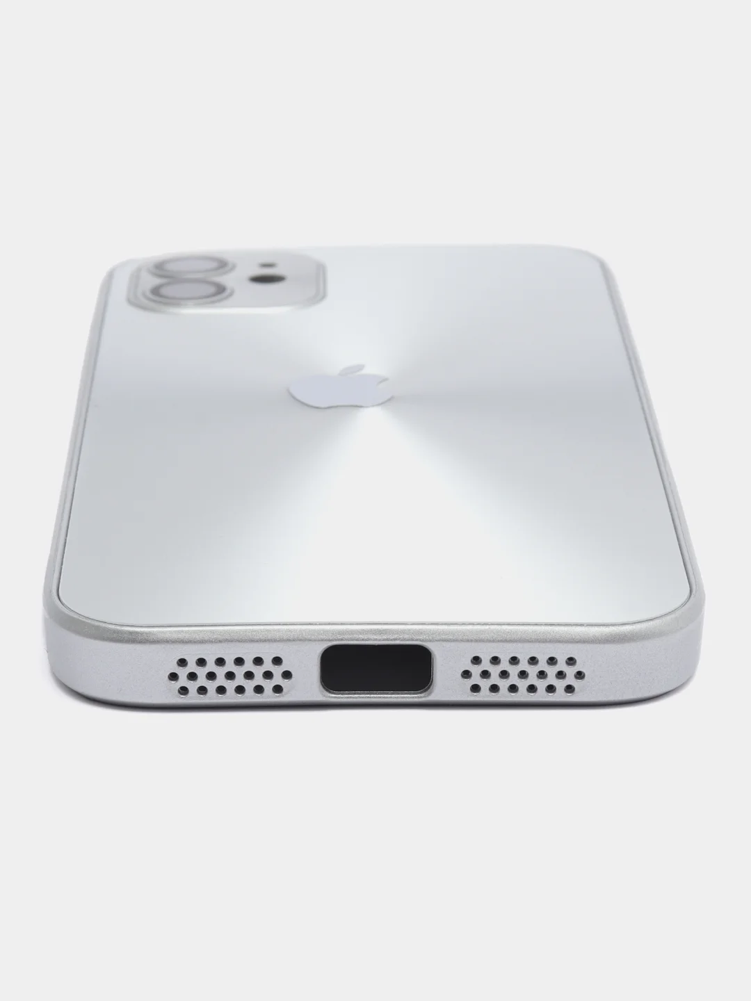 Серебряный чехол для iPhone 11, айфон 11 с защитой камер