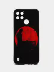 Сиреневый чехол для Realme C21y / C25y, с принтом, с рисунком (Реалми С21у / С25у)