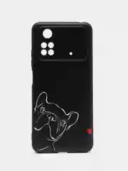 Песочный хаки силиконовый чехол для Xiaomi POCO M4 Pro 4G, с принтом, с рисунком (Сяоми ПОКО М4 Про 4г)