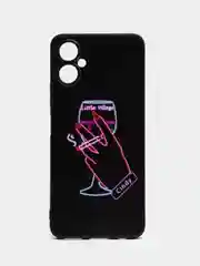 Голубой силиконовый чехол для Tecno Camon 19 Neo, с принтом, с рисунком (Техно Камон 19 Нео)