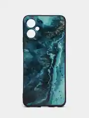 Тёмно-бирюзовый силиконовый чехол для Tecno Spark 9 Pro, с принтом, с рисунком (Техно Спарк 9 Про)