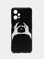 Пастельно-коралловый силиконовый чехол для Realme 9 PRO / Realme 9 5G, с принтом, с рисунком (Реалми 9 про)