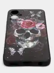 Тёмно-бордовый силиконовый чехол для Tecno Spark 9 Pro, с принтом, с рисунком (Техно Спарк 9 Про)