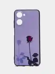 Серебряный силиконовый чехол для Realme 10 4G, с принтом, с рисунком (Реалми 10 4г)