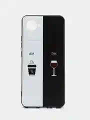 Бирюзовый чехол для Realme C30 / C30S / Narzo 50i Prime, с принтом, с рисунком (Реалми С30)