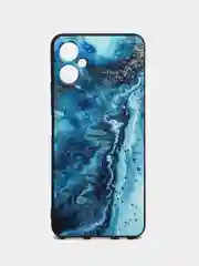 Тёмно-бирюзовый силиконовый чехол для Tecno Camon 19 Neo, с принтом, с рисунком (Техно Камон 19 Нео)