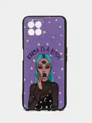 Пурпурный силиконовый чехол для Realme 8i / Narzo 50, с принтом, Реалми 8 ай / Нарзо 50)