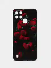 Оранжевый чехол для Realme C21y / C25y, с принтом, с рисунком (Реалми С21у / С25у)