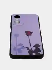 Серебряный чехол для Tecno POP 6 Pro, с принтом, с рисунком (Техно Поп 6 Про)