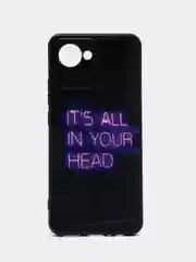 Серый чехол для Realme C30 / C30S / Narzo 50i Prime, с принтом, с рисунком (Реалми С30)