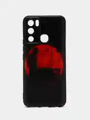 Сиреневый силиконовый чехол для Infinix HOT 12i, с принтом, с рисунком (Инфиникс Хот 12 ай)