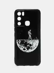 Мятный силиконовый чехол для Infinix HOT 12i, с принтом, с рисунком (Инфиникс Хот 12 ай)