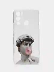 Алый силиконовый чехол для Infinix HOT 12i, с принтом, с рисунком (Инфиникс Хот 12 ай)