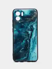 Тёмно-бирюзовый чехол для Xiaomi Redmi A1 / A2, с принтом, с рисунком (Сяоми Редми А1 / А2)