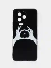 Пастельно-коралловый силиконовый чехол для Infinix NOTE 12 PRO 4G / NOTE 12 2023, с принтом, с рисунком (Инфиникс Нот 12 Про 4 джи / 12 2023)