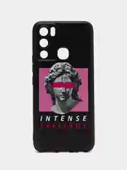Золотой силиконовый чехол для Infinix HOT 12i, с принтом, с рисунком (Инфиникс Хот 12 ай)
