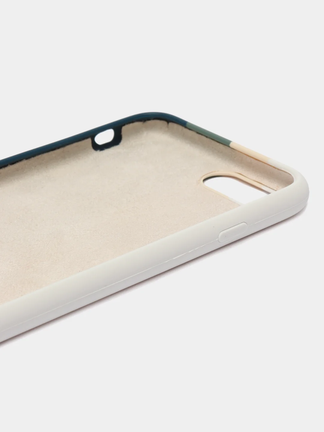 Белый чехол Silicone Case для iPhone 7 Plus/8 Plus, с полосами