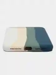 Белый чехол Silicone Case для iPhone 7 Plus/8 Plus, с полосами