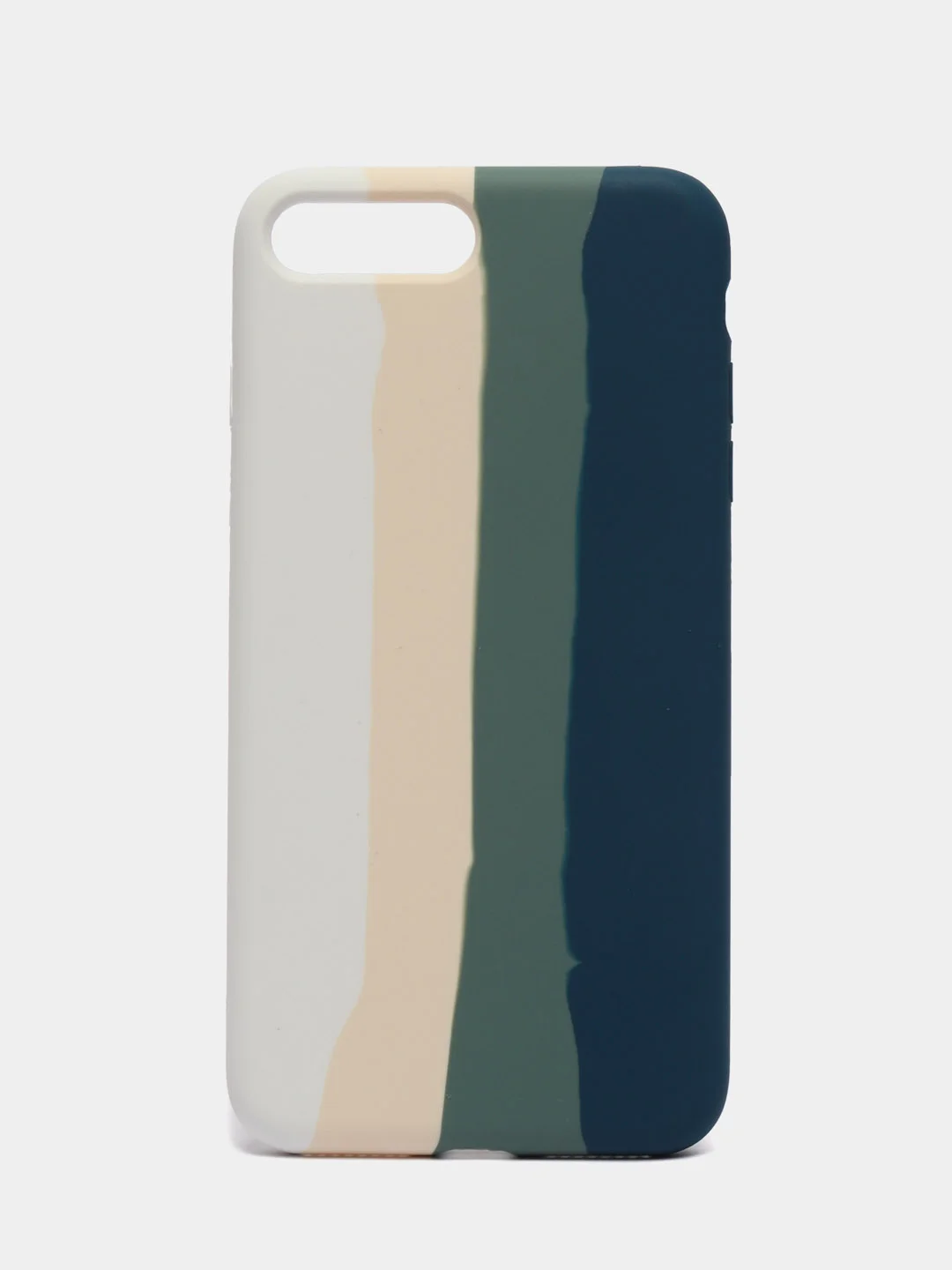 Белый чехол Silicone Case для iPhone 7 Plus/8 Plus, с полосами
