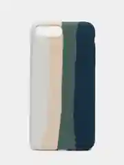 Белый чехол Silicone Case для iPhone 7 Plus/8 Plus, с полосами