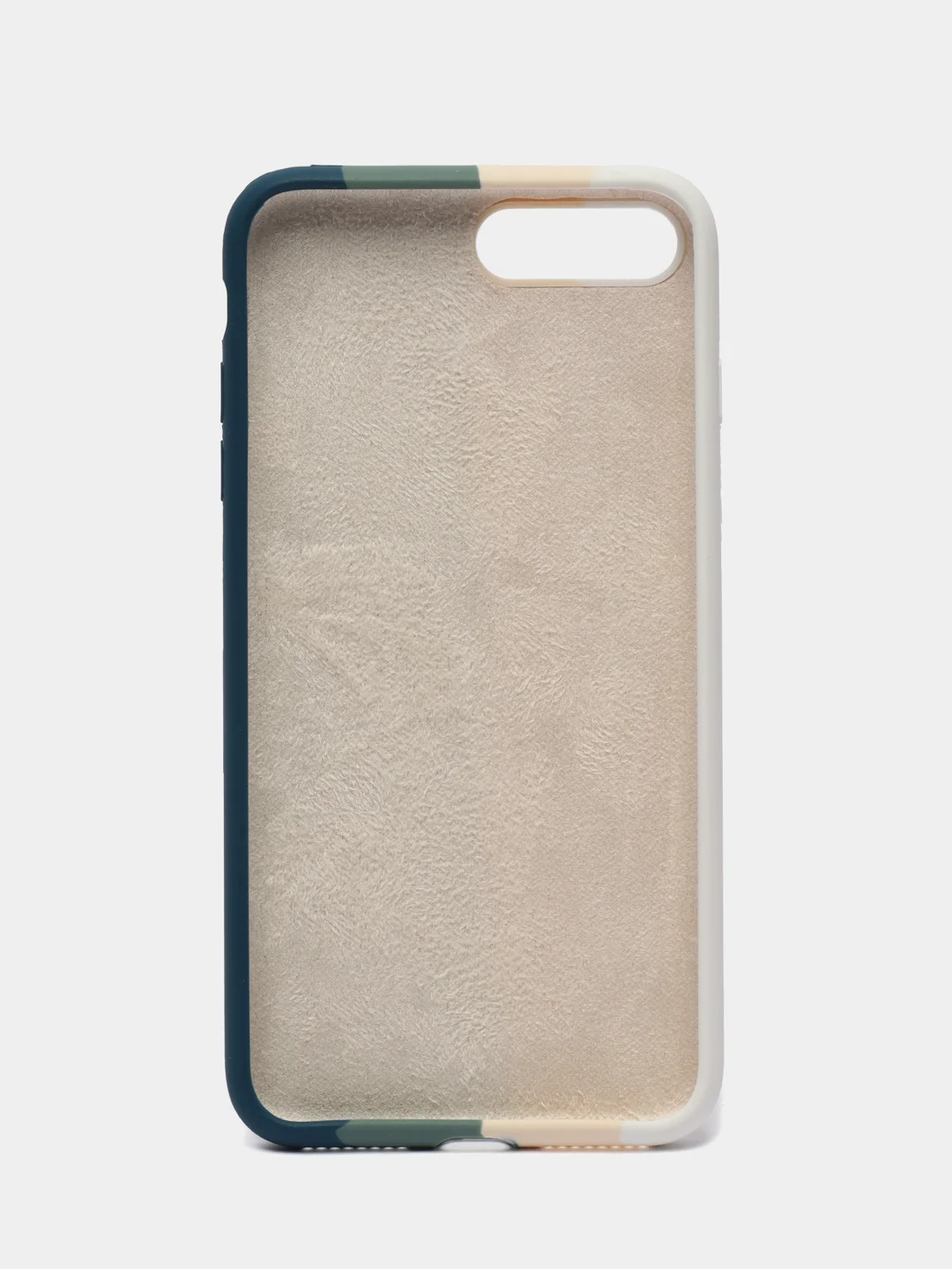 Белый чехол Silicone Case для iPhone 7 Plus/8 Plus, с полосами