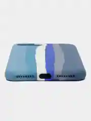Синий чехол Silicone Case для iPhone 7 Plus/8 Plus, с полосами