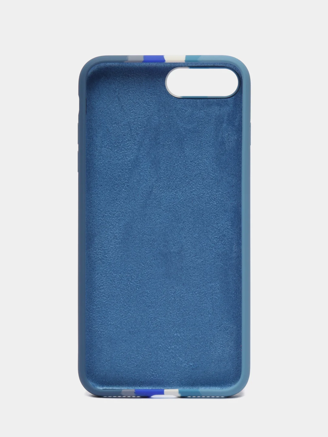 Синий чехол Silicone Case для iPhone 7 Plus/8 Plus, с полосами
