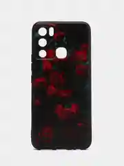 Оранжевый силиконовый чехол для Infinix HOT 12i, с принтом, с рисунком (Инфиникс Хот 12 ай)