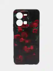 Оранжевый силиконовый чехол для Vivo Y35 4G, с принтом, с рисунком (Виво у35 4г)