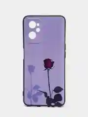 Серебряный силиконовый чехол для Realme 9i / OPPO A96, с принтом, с рисунком (Реалми 9 ай / Оппо А96)